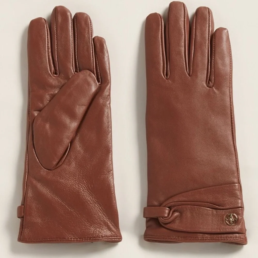 Adrienne Vittadini Leather Gloves